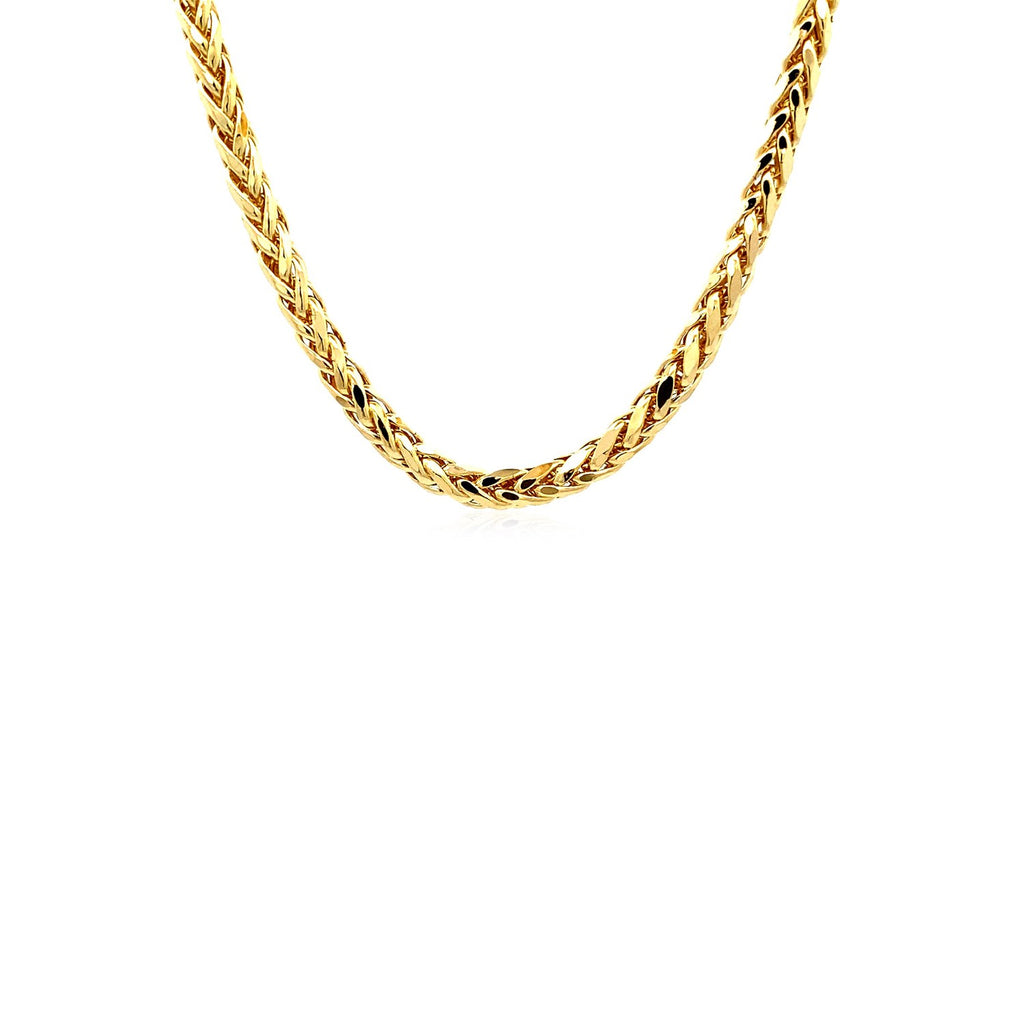 Diamond Cut Round Franco Chain in 14K Yellow Gold
