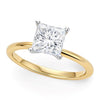 1.00ct Princess Cut Lab Grown Diamond Ring in 14K Yellow Gold