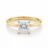 1.00ct princess cut diamond ring in yellow gold setting