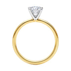 Side view of 1.00ct princess diamond engagement ring