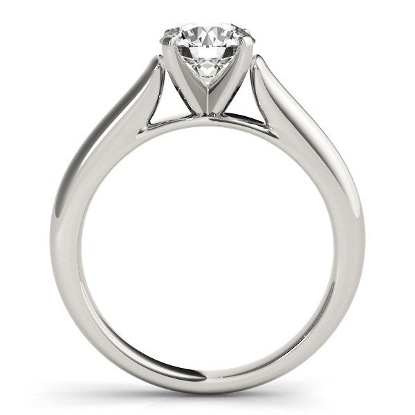 Cathedral Solitaire Diamond Engagement Ring in 14K White Gold