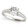 Cathedral Diamond Engagement Ring in 14K White Gold