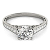 Cathedral Diamond Engagement Ring in 14K White Gold | 1.24 Cttw