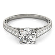 Cathedral Diamond Engagement Ring in 14K White Gold | 1.24 cttw