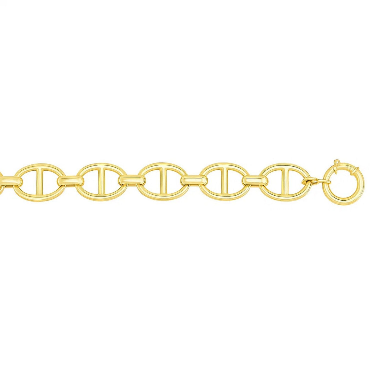 Oval Mariner Link Necklace in 14K Yellow Gold