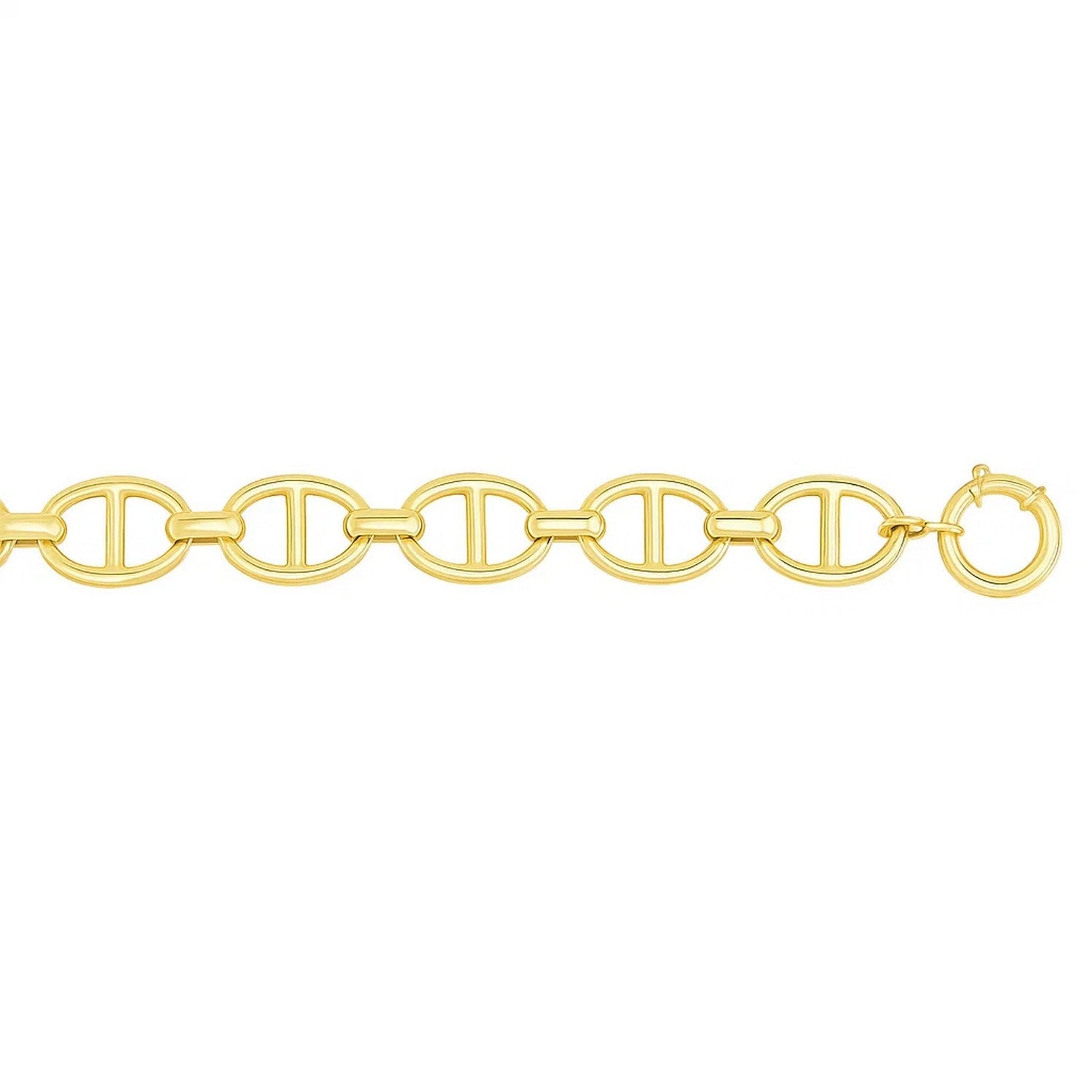 Oval Mariner Link Necklace in 14K Yellow Gold