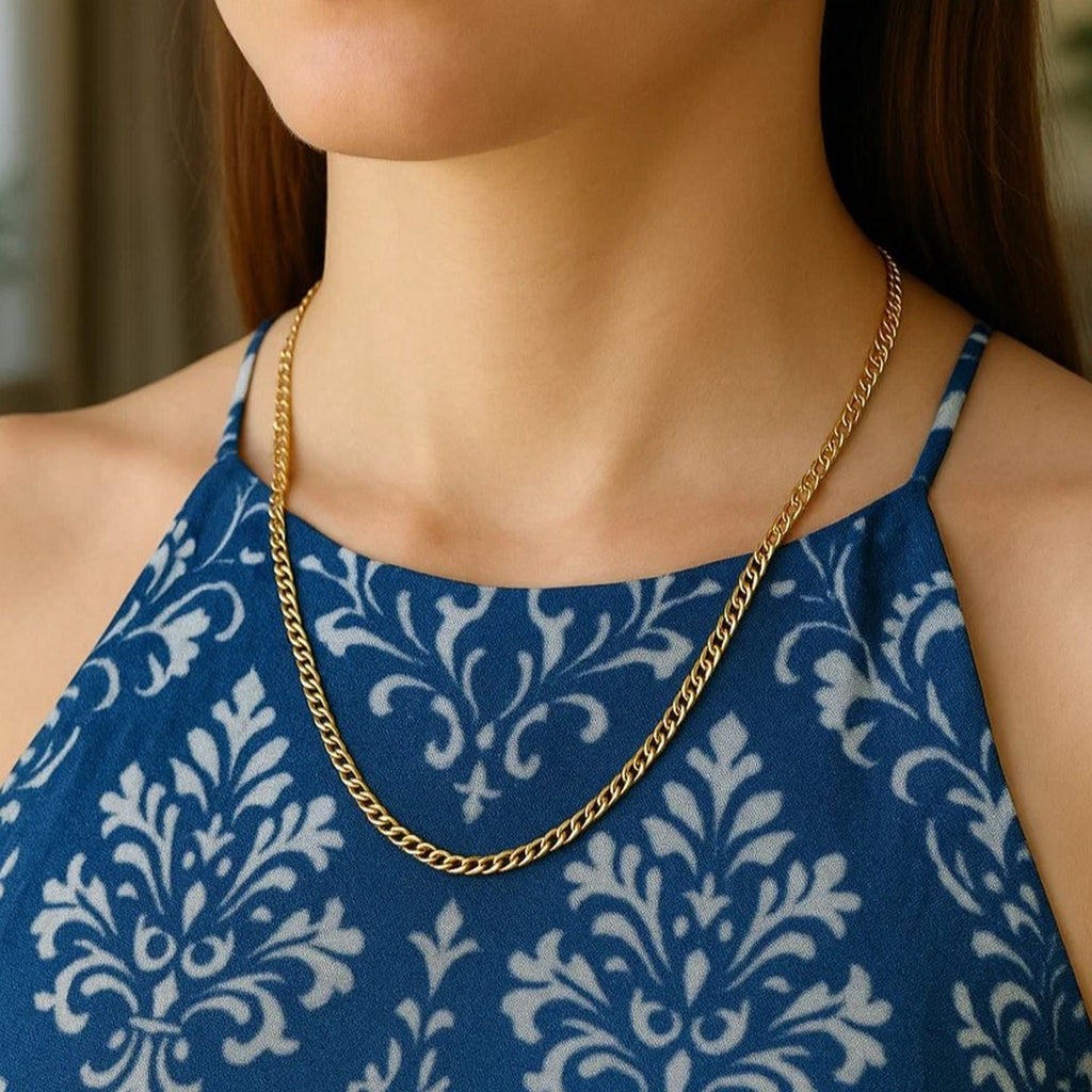Light Gourmette Chain in 14K Yellow Gold