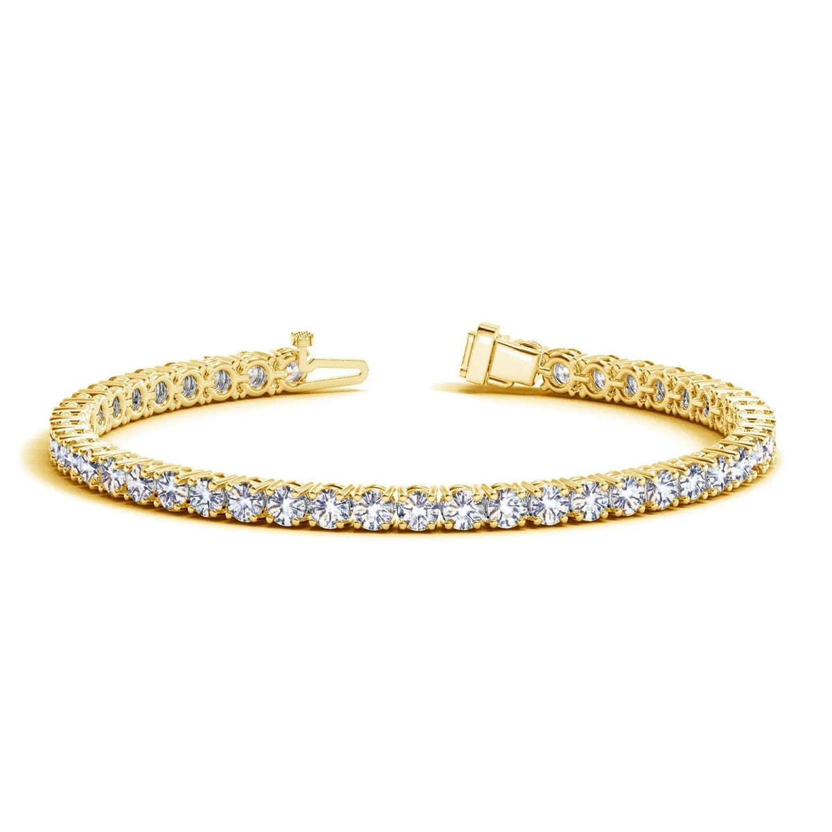 8.00 ct Lab Grown Diamond Tennis Bracelet in 14K Solid Gold, DEEVE