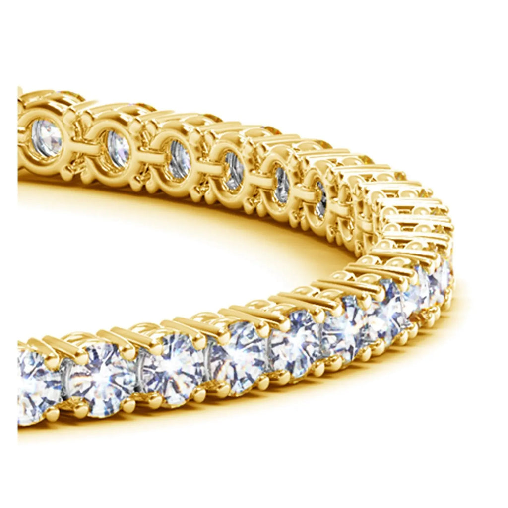 8.00ct Round Cut Lab Grown Diamond Tennis Bracelet in 14K Gold | F-G/VS2-SI1  Link Bracelets DEEVE