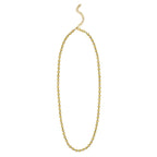 Two Tone Beaded Chain Necklace in 14k Yellow Gold