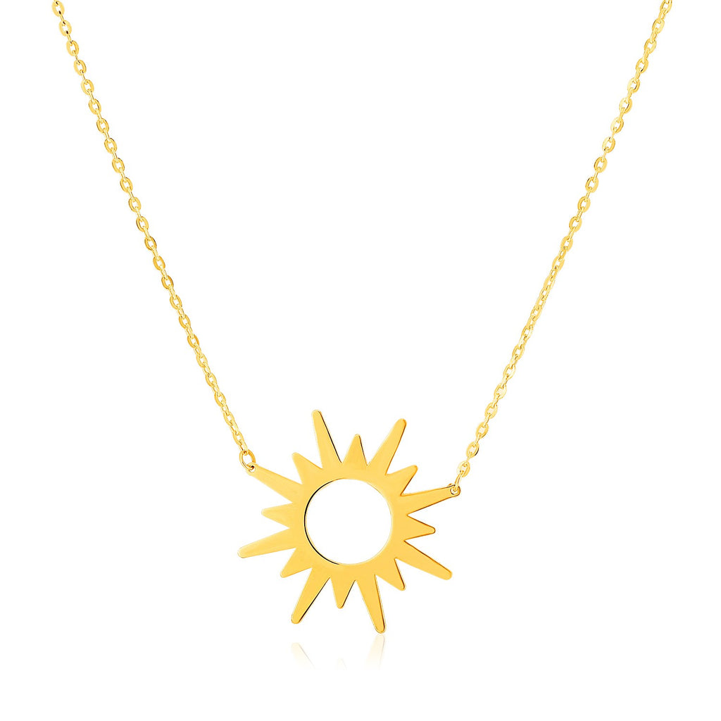 Sunburst Necklace in 14K Yellow Gold