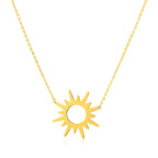 Sunburst Necklace in 14K Yellow Gold