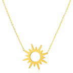 Sunburst Necklace in 14K Yellow Gold