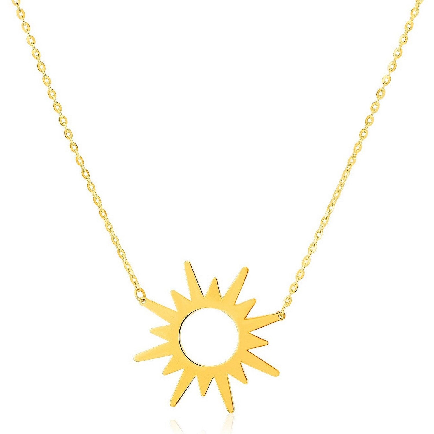Sunburst Necklace in 14K Yellow Gold