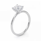 Side view of 1.50ct princess diamond engagement ring