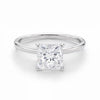 Princess cut lab grown diamond solitaire ring detail view