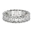 6.00 ct Emerald Cut Lab Grown Diamond Eternity Ring in 14K White Gold