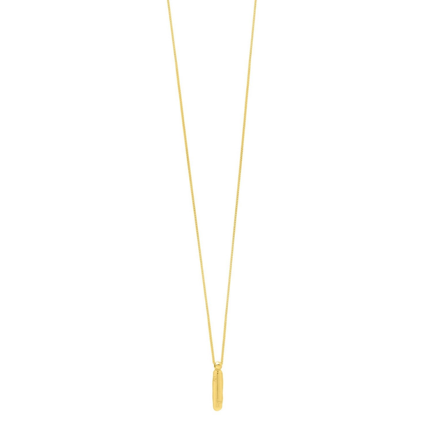 14K Yellow Gold Helium Initial I Pendant