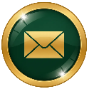 Green button with gold mail icon on a white background