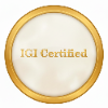 Gold border with 'IGI Certified' text in the center