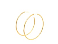 14K Yellow Gold Endless Hoop Earrings