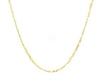 Solid Figaro Chain in 14K Yellow Gold