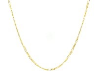 Solid Figaro Chain in 14K Yellow Gold