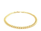 14K Yellow Gold Miami Cuban Semi Solid Bracelet