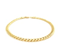 14K Yellow Gold Miami Cuban Semi Solid Bracelet