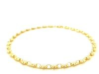 14K Yellow Gold Puffed Mariner Link Bracelet