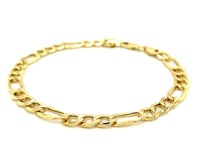 14K Yellow Gold Lite Figaro Bracelet