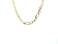 Solid Figaro Chain Necklace in 14K Yellow Gold | 4.50mm