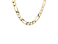 Solid Figaro Chain Necklace in 14K Yellow Gold | 6.00mm
