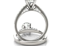Round Diamond Engagement Ring | Prong Set in 14K White Gold | 1.33 cttw