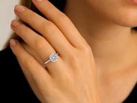 2ct Round Lab Grown Diamond Ring | 14K Gold