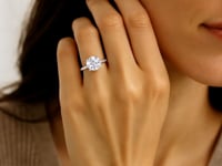 3 Carat Round Lab Grown IGI G/VS1 Diamond Solitaire Ring in 14K White Gold