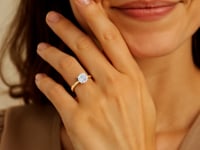 1.ct Round Cut Lab Grown Diamond Solitaire Ring in 14K Yellow Gold | IGI Certified