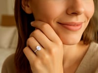 1.ct Oval Cut Lab Grown Diamond Solitaire Ring in 14K White Gold | IGI Certified