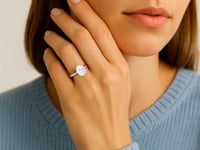 1.5ct Oval Lab Grown Diamond Ring | 14K Gold | Canada