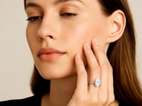 2.ct Oval Cut Lab Grown Diamond Solitaire Ring in 14K White Gold | IGI Certified