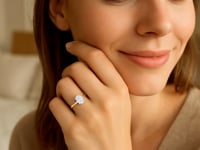 Oval Diamond Solitaire Ring