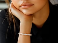 8 Carat Lab Grown Diamond Tennis Bracelet in 14K White or Yellow Gold