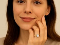 1.50.ct Emerald Cut Lab Grown Diamond Solitair Ring In 14K Yellow Gold | IGI Certified