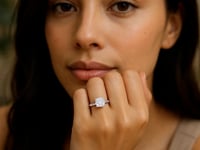 1.50.ct Cushion Cut Lab Grown Diamond Solitair Ring In 14K White Gold | IGI Certified