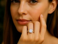 2.ct Cushion Cut Lab Grown Diamond Solitaire Ring in 14K Yellow Gold | IGI Certified