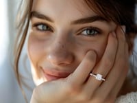 1ct Cushion Lab Grown Diamond Ring | 14K Gold