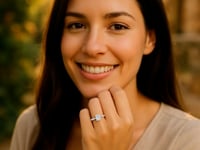 1.ct Radiant Cut Lab Grown Diamond Solitaire Ring in 14K White Gold | IGI Certified