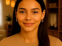 Small Rice Hoop Earrings in 14K Yellow Gold