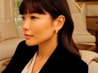 14k Yellow Gold Small Omega C Hoops