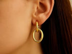 Interlocking Link Earrings in 14K Yellow Gold